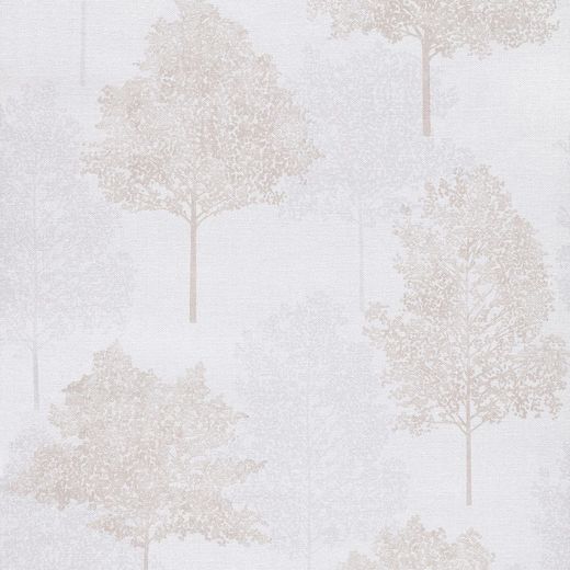 KIOMI 1-Papel pintado arboleda beige, 1005x53 cm