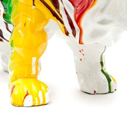 KUATÉH Veelkleurige polyresin hond, 51x20x26 cm