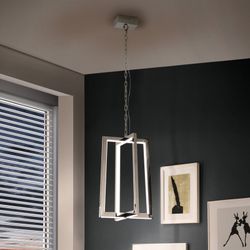 KUMA-Φωτιστικό οροφής Ανοξείδωτο ατσάλι LED, 35x35x53 cm