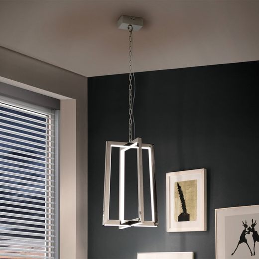 KUMA-Φωτιστικό οροφής Ανοξείδωτο ατσάλι LED, 35x35x53 cm
