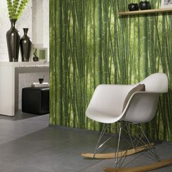 LAINER-Papel de parede de bambu verde, 1000x53 cm
