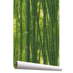 LAINER-Papel de parede de bambu verde, 1000x53 cm