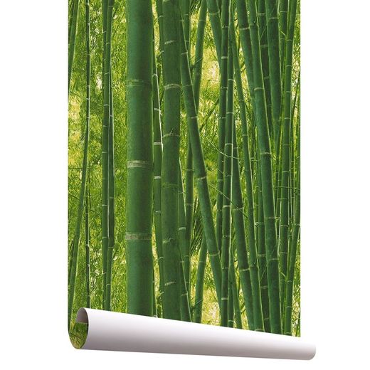 LAINER-Papel de parede de bambu verde, 1000x53 cm