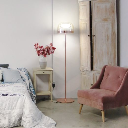 Floor lamp mod. Raychel- Black Pearl + smoky D36 H175