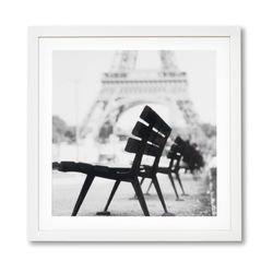 Grafika BENCH z białą ramą, 40x3x40 cm