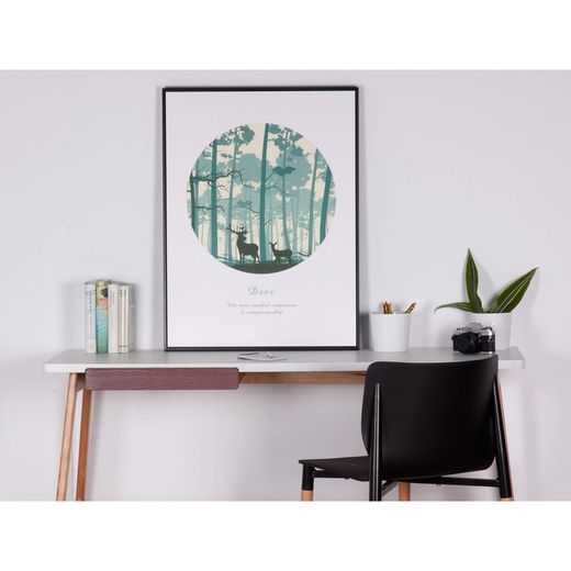 FOREST art print with black frame, 60x3.5x80 cm