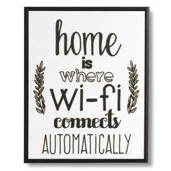 HOME Poster mit schwarzem Rahmen, 30x3,5x40 cm