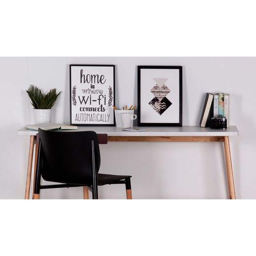 HOME Poster mit schwarzem Rahmen, 30x3,5x40 cm