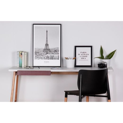 Affiche IDEA avec cadre noir, 25x3x30 cm