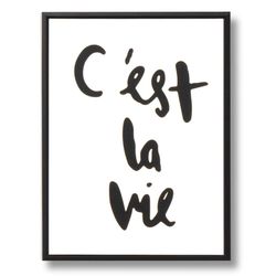 LA VIE art print with black frame, 30x3.5x40 cm
