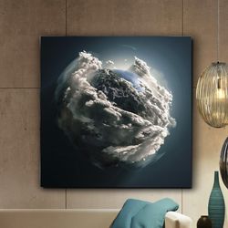 Moeder Aarde met Crystal Art Print, 100x1x100cm