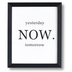 JETZT Kunstdruck mit schwarzem Rahmen, 25x3x30 cm