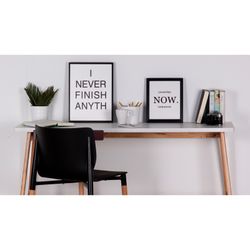 JETZT Kunstdruck mit schwarzem Rahmen, 25x3x30 cm