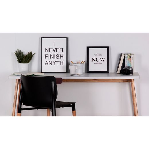 JETZT Kunstdruck mit schwarzem Rahmen, 25x3x30 cm