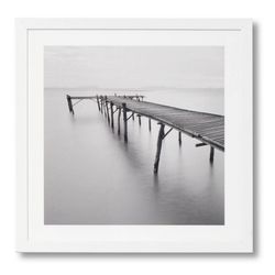 Εκτύπωση τέχνης PIER με λευκό πλαίσιο, 40x3x40 cm