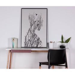 Stampa artistica PROFILE con cornice nera, 60x3,5x80 cm