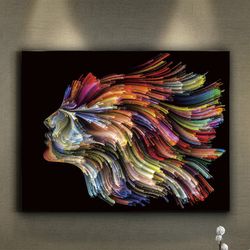 Foil Face of Colors Polycromy with Crystal, 130x1x100cm