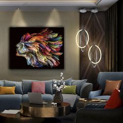 Foil Face of Colors Polycromy with Crystal, 130x1x100cm