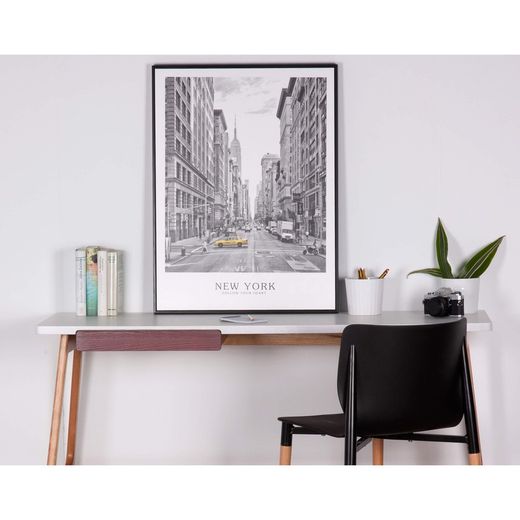 TAXI Poster mit schwarzem Rahmen, 60x3,5x80 cm