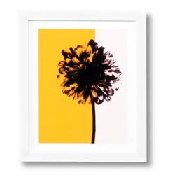 YELLOW TREE poster with white frame, 25x3x30 cm