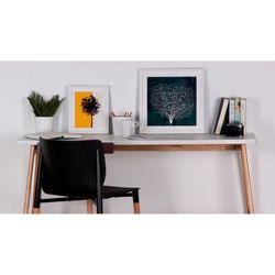 YELLOW TREE poster with white frame, 25x3x30 cm
