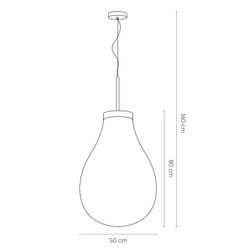 Pendant lamp mod. Hatann -ambar D50