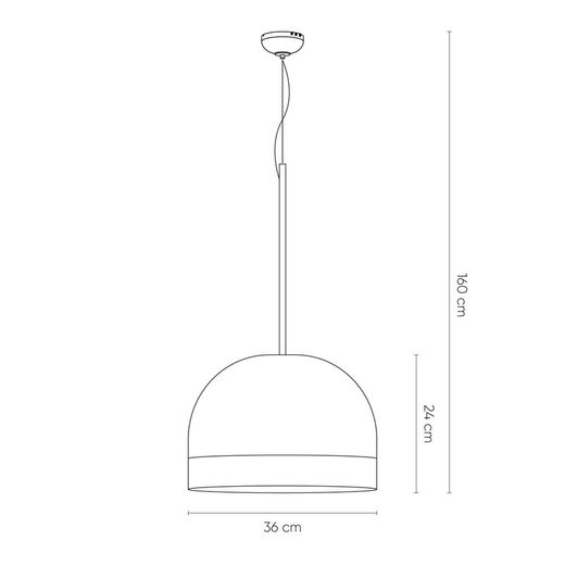 Pendant lamp mod. Raychel- Black Pearl + smoky D36