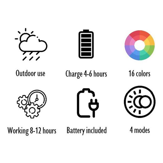 Lampe d'extérieur Led Ball Multicolore S, Ø30cm