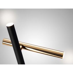 Table lamp with 2 LED lights made of metal in gold and black, 31x21x53 cm | Varas