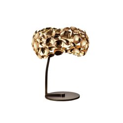 Narisa 3-punktowa metalowa lampa stołowa z różowego złota, Ø32x40cm