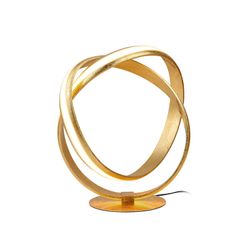 Table Lamp in Steel and Gold Leaf Lazas Dorado, 33x17x35cm