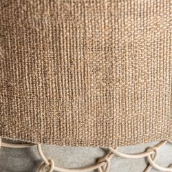 Cement, Jute and Grey/Beige Rattan Table Lamp, Ø50x68cm