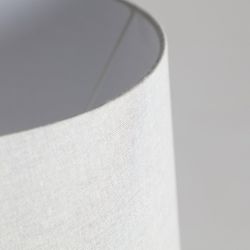 Lampe de table en céramique et tissu blanc, Ø 40 x 62 cm | Hélina
