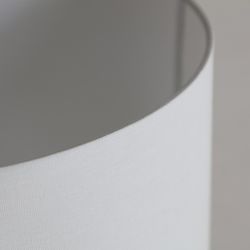 Candeeiro de mesa em cerâmica e tecido cinza e branco, Ø 40 x 57 cm | Indira