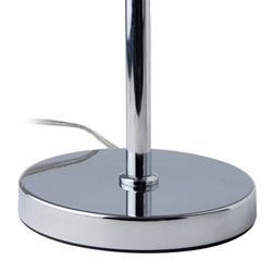 Candeeiro de mesa em vidro e metal em cinza esfumaçado e prata, Ø 15 x 48 cm
