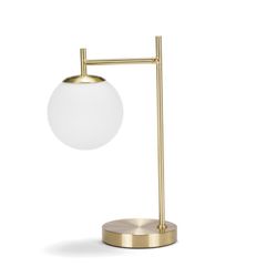 Pack de 2 Lámparas de metal dorado y Globo de Vidrio