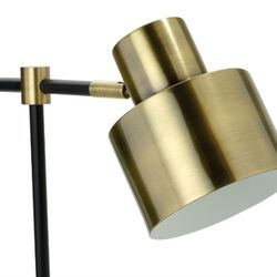 Lampe de table en laiton doré / noir, 26x16x45cm