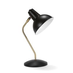Vintage Black Brass Table Lamp, 20x15x38cm