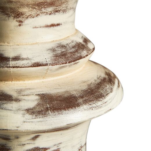 Lampe de table en bois de manguier blanc, Ø50x80cm