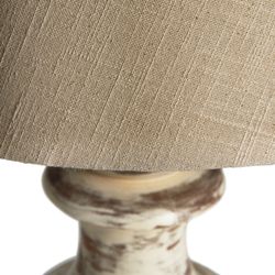 Lampe de table en bois de manguier blanc, Ø50x80cm