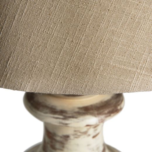 Lampe de table en bois de manguier blanc, Ø50x80cm