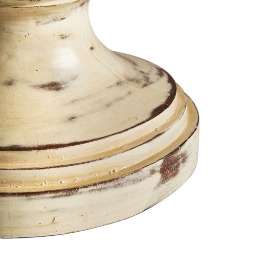 Lampe de table en bois de manguier blanc, Ø50x80cm