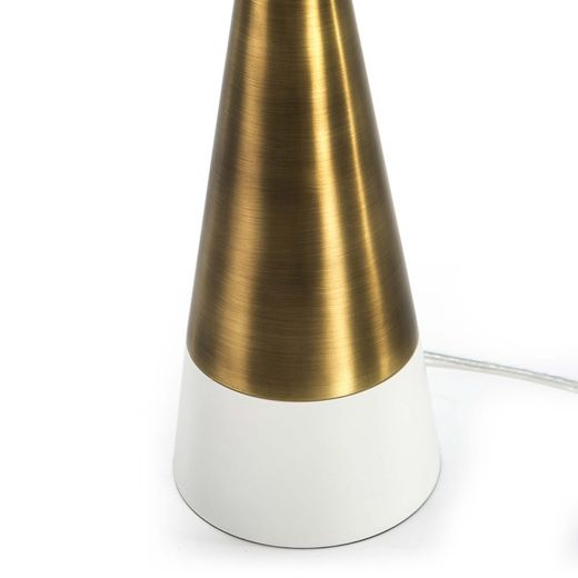 Lampe à poser en métal doré/blanc, Ø13x45cm