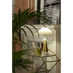 Lampe à poser en métal doré/blanc, Ø13x45cm