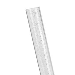Srebrna metalowa lampa stołowa, 51x18x16 cm
