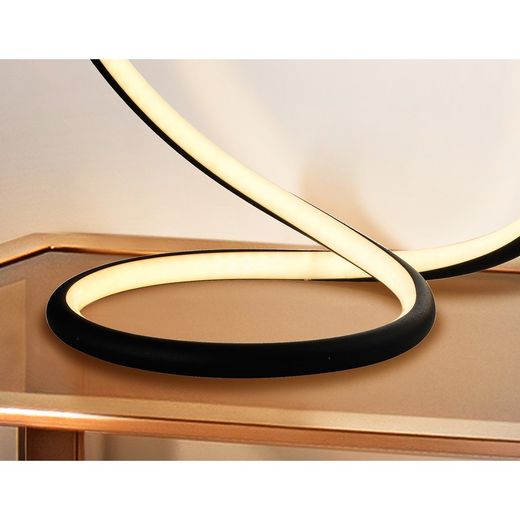 Black Infinite Metal Table Lamp, 35x22x32cm