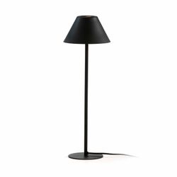 Lampe à poser en métal noir, 16x12x43cm