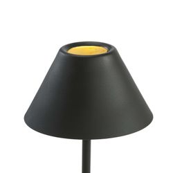 Lampe à poser en métal noir, 16x12x43cm