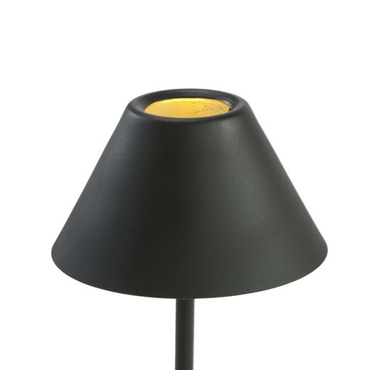 Lampe à poser en métal noir, 16x12x43cm
