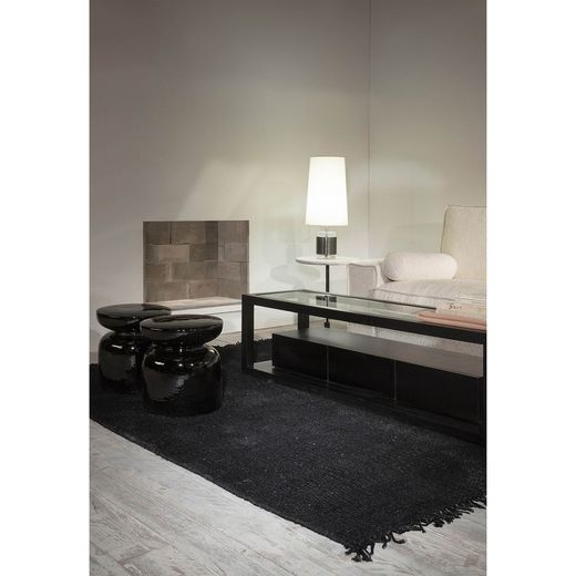 Lampe de table en métal noir, Ø14x33cm